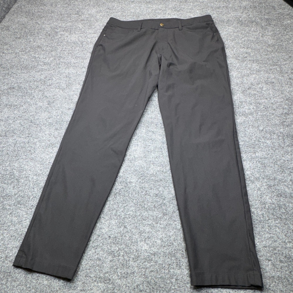 Lululemon ABC Classic Fit Pants Mens 36x30 Black Warpstreme Stretch 5 Pocket